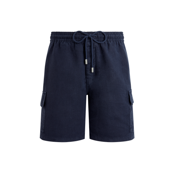 Vilebrequin Linen Bermuda Shorts Cargo Pockets/Bermude BAIU3U01