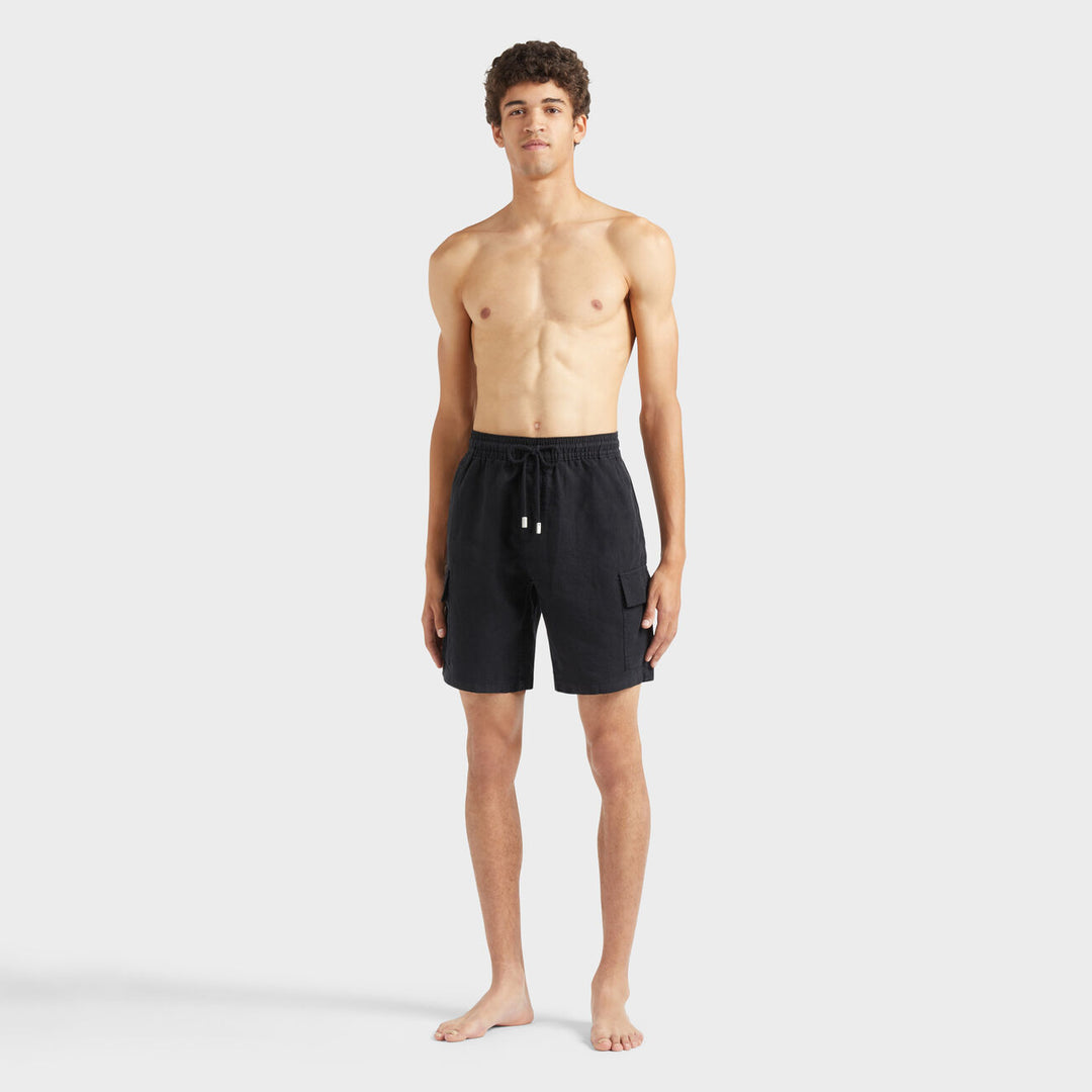 Vilebrequin Linen Bermuda Shorts Cargo Pockets/Bermude BAIU3U01