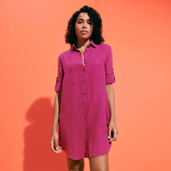 Vilebrequuin Linen Shirt Dress Solid/Haljina/Košulja FRGH9U10