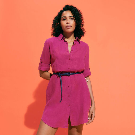 Vilebrequuin Linen Shirt Dress Solid/Haljina/Košulja FRGH9U10