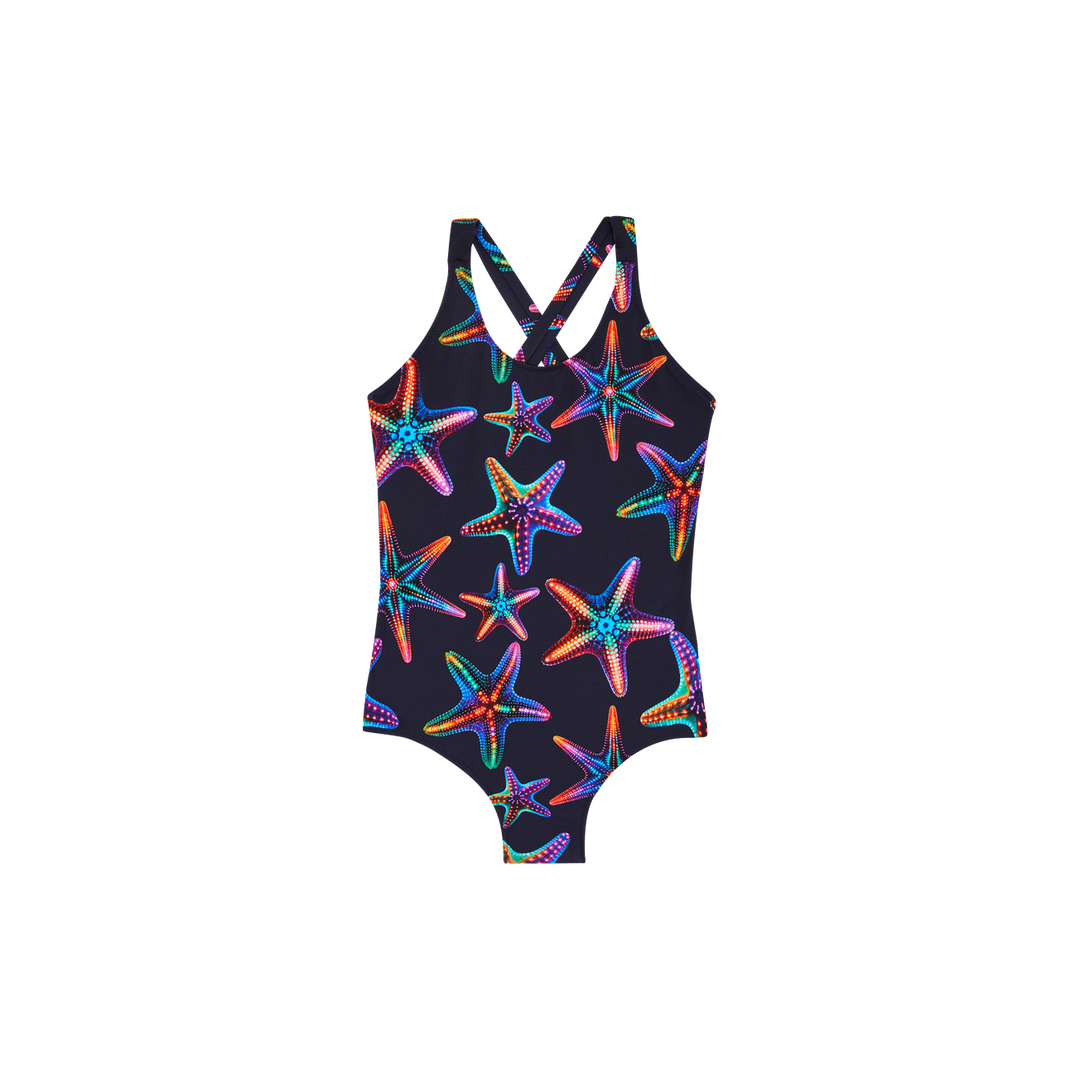 Vilebrequin Cross-Back One-piece Swimsuit Disco Stars/Kupaći kostim za djevojčice GNXCH107