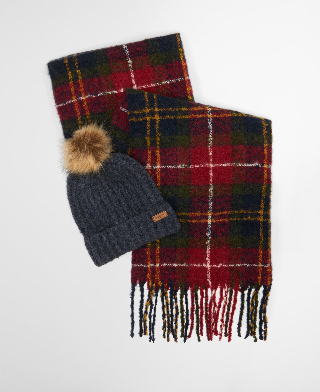 Barbour Saltburn Beanie & Tartan Scarf Gift Set/Kapa + Šal LGS0077