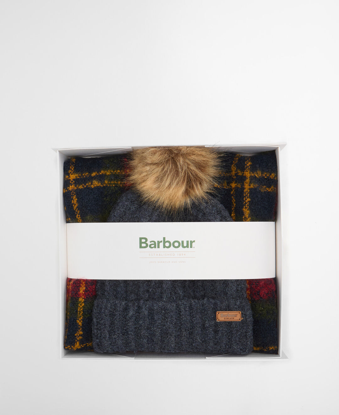 Barbour Saltburn Beanie & Tartan Scarf Gift Set/Kapa + Šal LGS0077