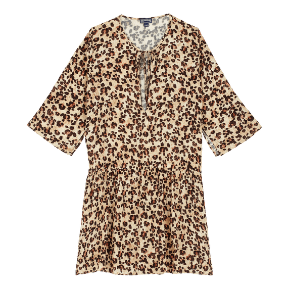 Vilebrequin Turtles Leopard Viscose/Haljina LOMU3X55