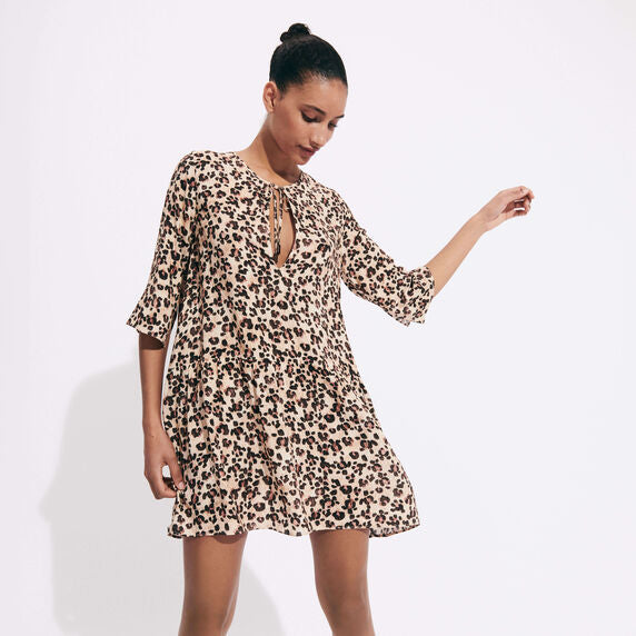 Vilebrequin Turtles Leopard Viscose/Haljina LOMU3X55