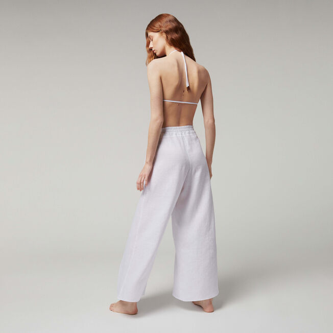 Vilebrequin White Linen Pants- Vilebrequin x Angelo Tarlazzi/ Hlače LSSH3U00