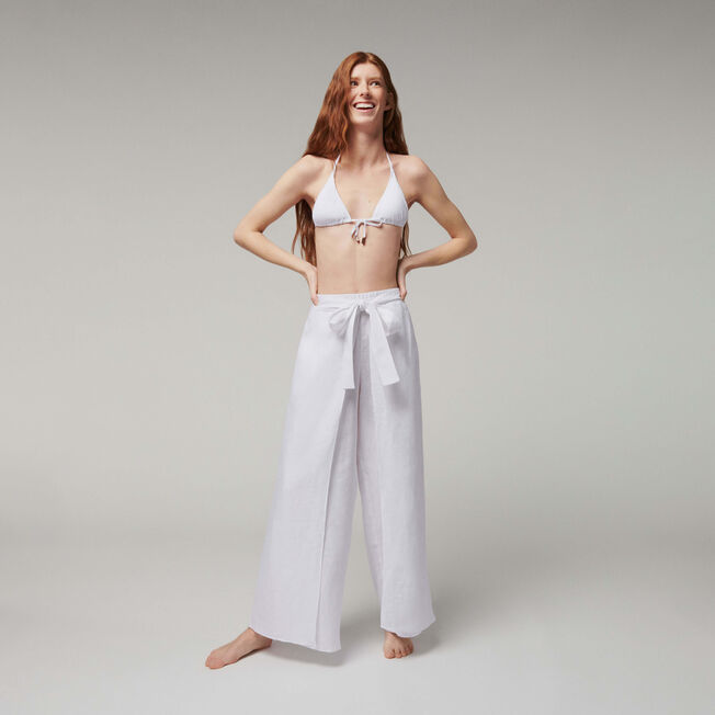 Vilebrequin White Linen Pants- Vilebrequin x Angelo Tarlazzi/ Hlače LSSH3U00