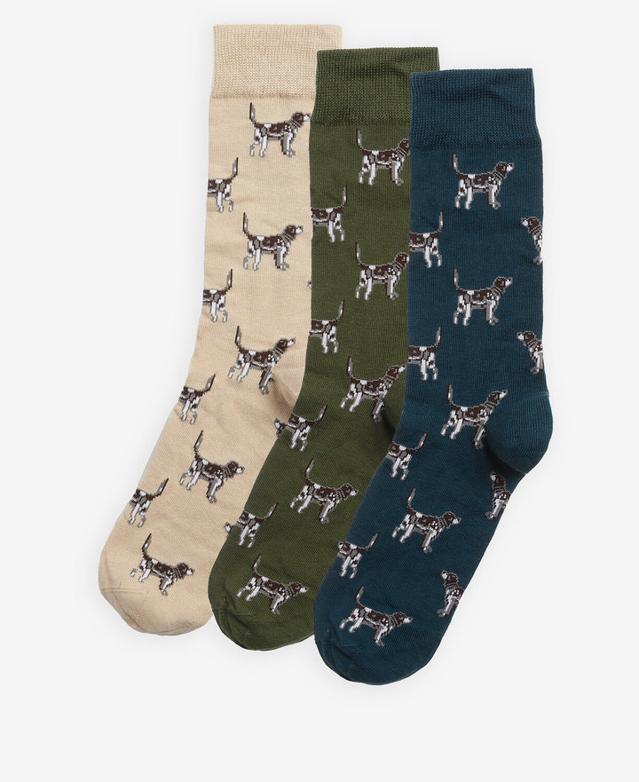 Barbour Pointer Dog Socks Gift Box/Čarape 3/1 MGS0037