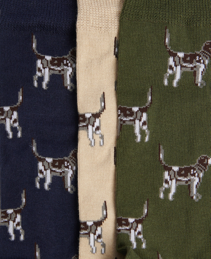 Barbour Pointer Dog Socks Gift Box/Čarape 3/1 MGS0037