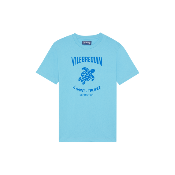 Vilebrequin Cotton T-shirt Contrasted Placed Gomy Logo/Majica PTSC9018