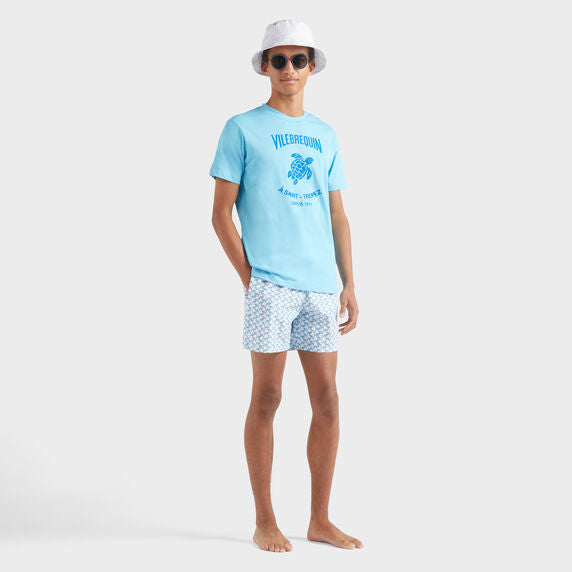 Vilebrequin Cotton T-shirt Contrasted Placed Gomy Logo/Majica PTSC9018