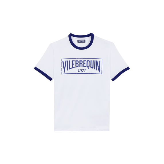 Vilebrequin Cotton Light Jersey T-shirt Bicolor Logo/Majica PTSC9031