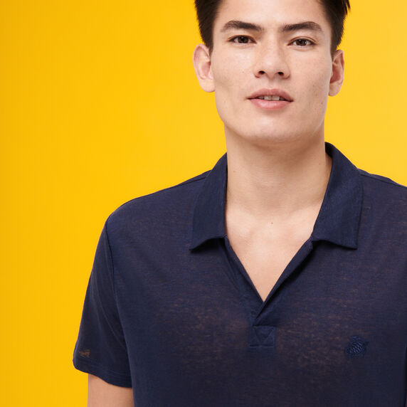 Vilebrequin Linen Jersey Polo Shirt Solid/Polo majica PYRE9O00
