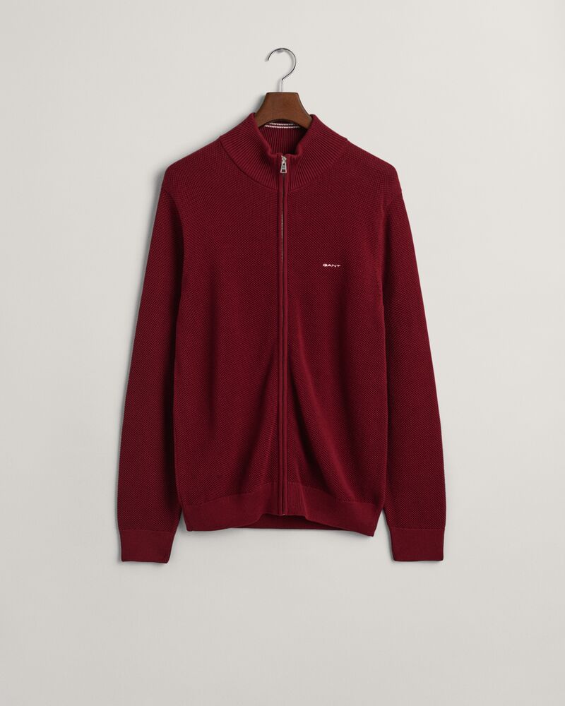 GANT Cotton Pique Zip Cardigan/Pulover 8040524