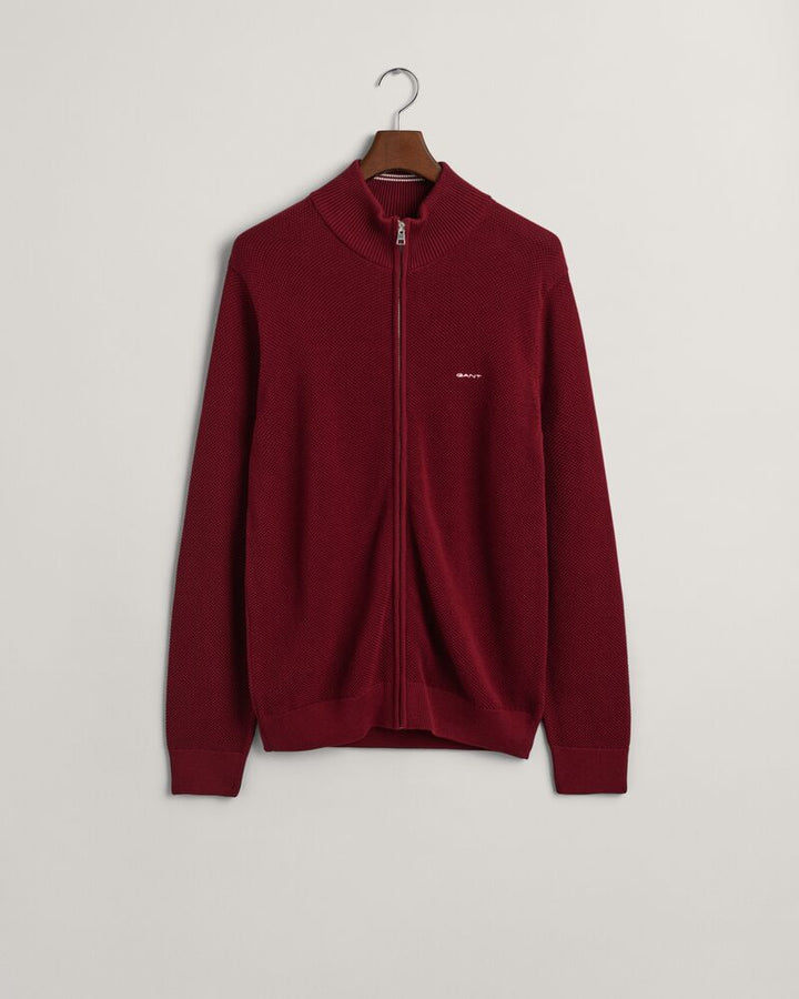 GANT Cotton Pique Zip Cardigan/Pulover 8040524