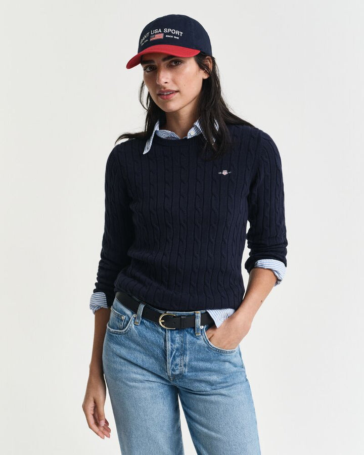 GANT Stretch Cotton Cable C-Neck/Pulover 4800100