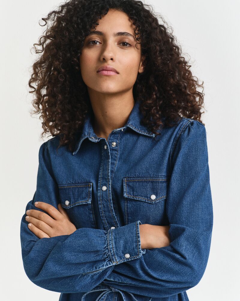 GANT Puff Sleeve Denim Dress/Haljina 4503446