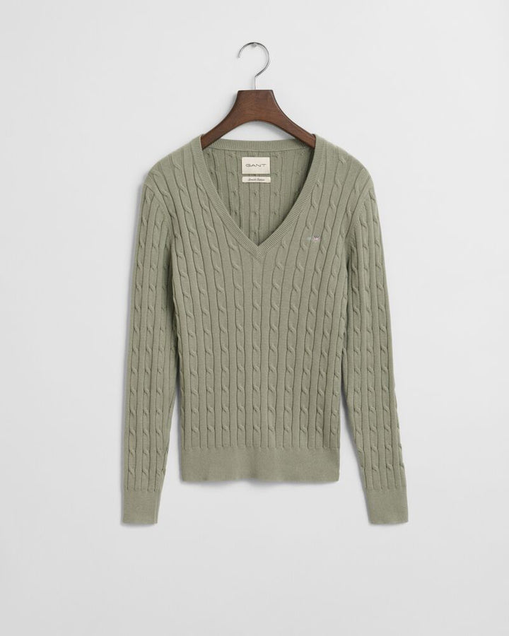GANT Stretch Cotton Cable V-Neck/Pulover 4800101