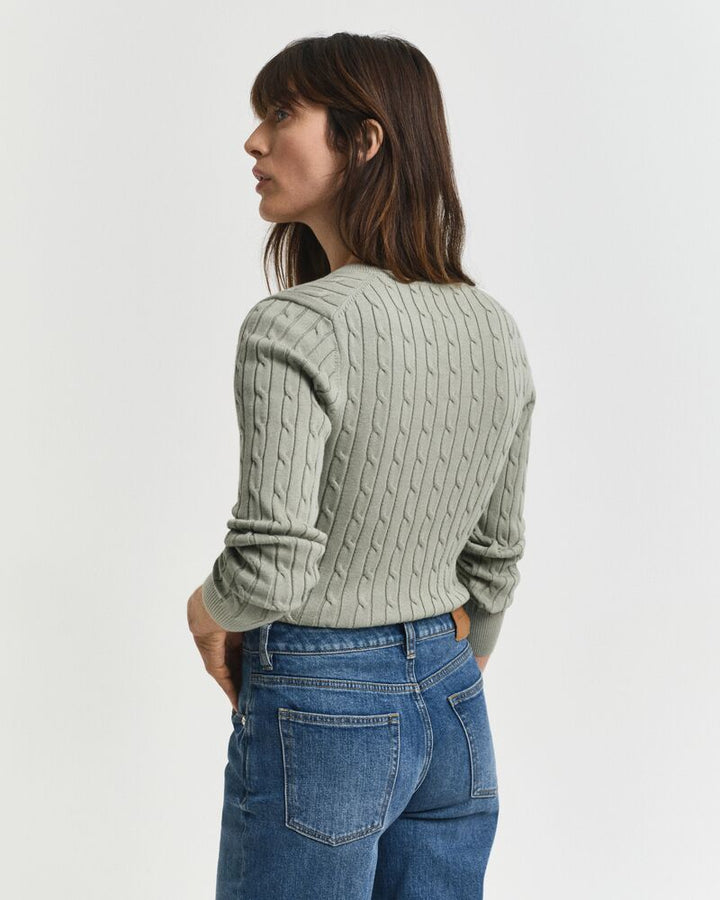 GANT Stretch Cotton Cable V-Neck/Pulover 4800101