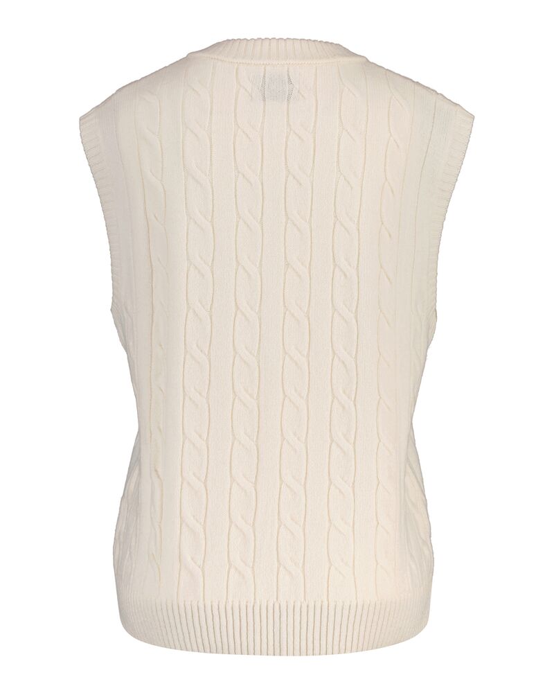 GANT Lambswool Cable V-Neck Vest/Pulover 4805429