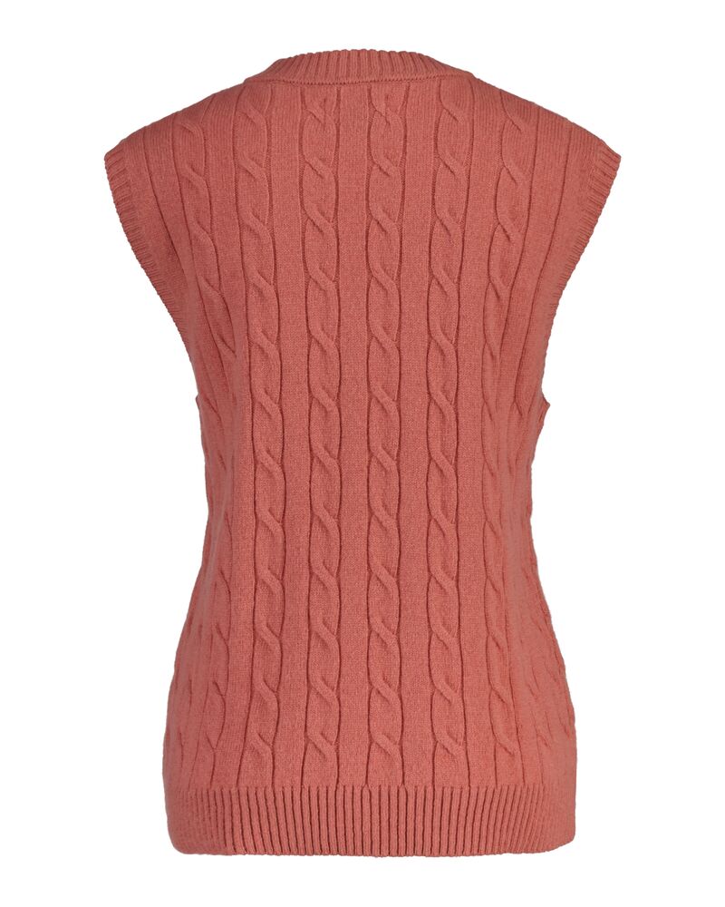 GANT Lambswool Cable V-Neck Vest/Pulover 4805429