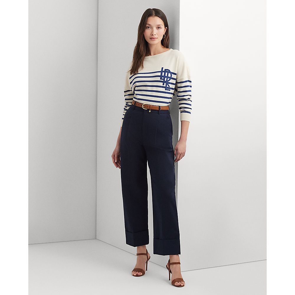 LRL Double-Faced Cotton Ankle Trouser/Hlače 200871814009