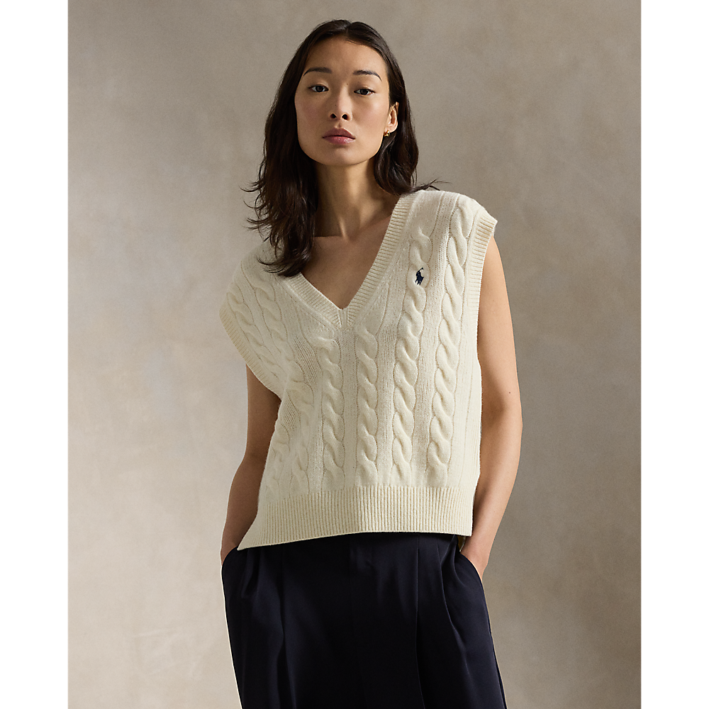 PRL Cable-Knit Cashmere Sleeveless Jumper/Pulover 211949994002