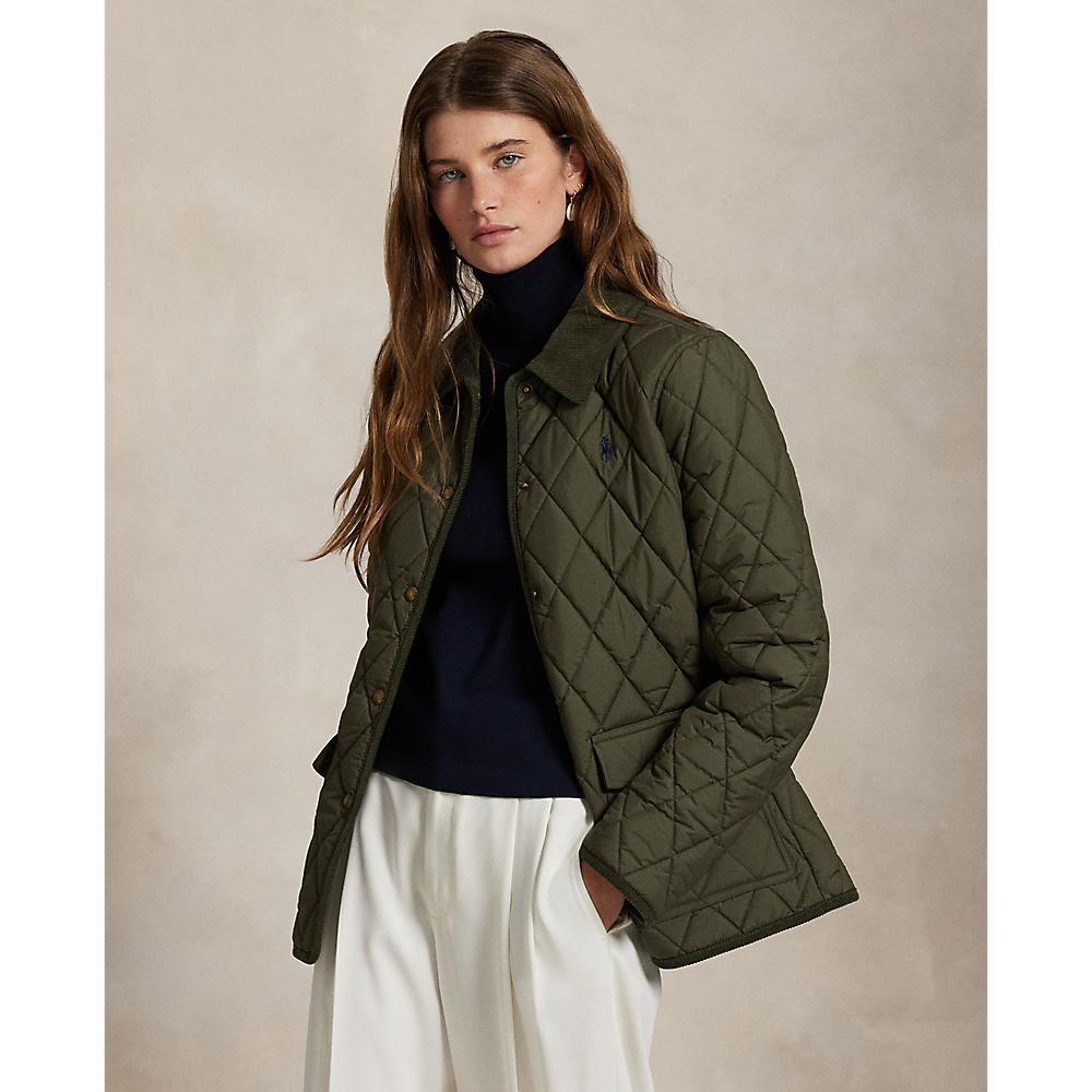 PRL Corduroy-Trim Quilted Barn Jacket/Jakna 211965336001