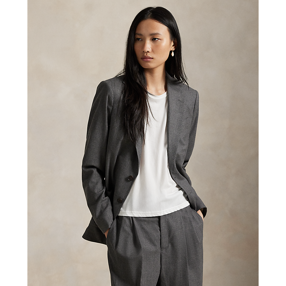 PRL Wool-Blend Flannel Blazer /Sako 211971389001