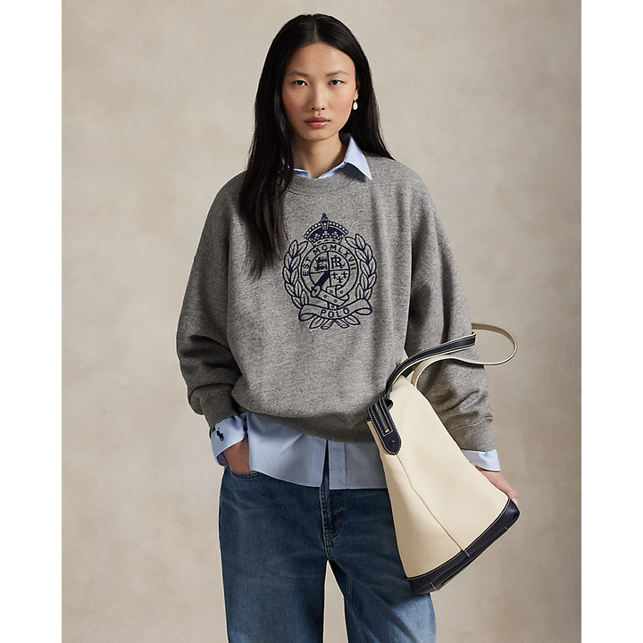 PRL Embroidered-Crest Fleece Crewneck/Pulover 211971754001