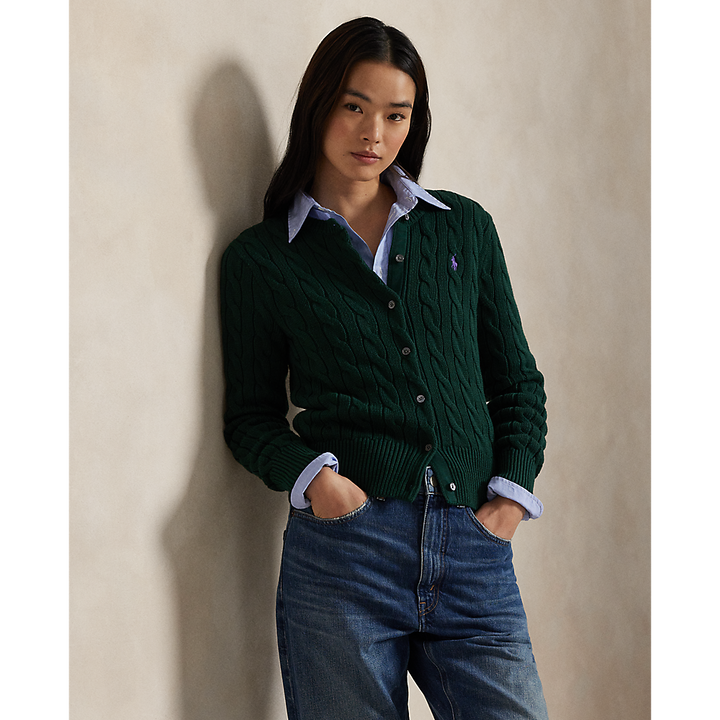 PRL Cable-Knit Cotton Crewneck Cardigan /Pulover211971868017