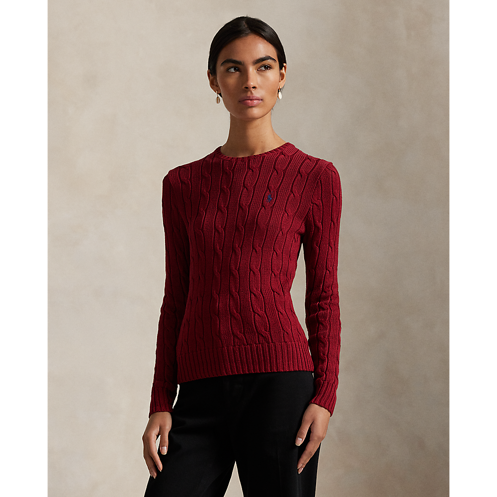 PRL Cable-Knit Cotton Crewneck Jumper/Pulover211971869021