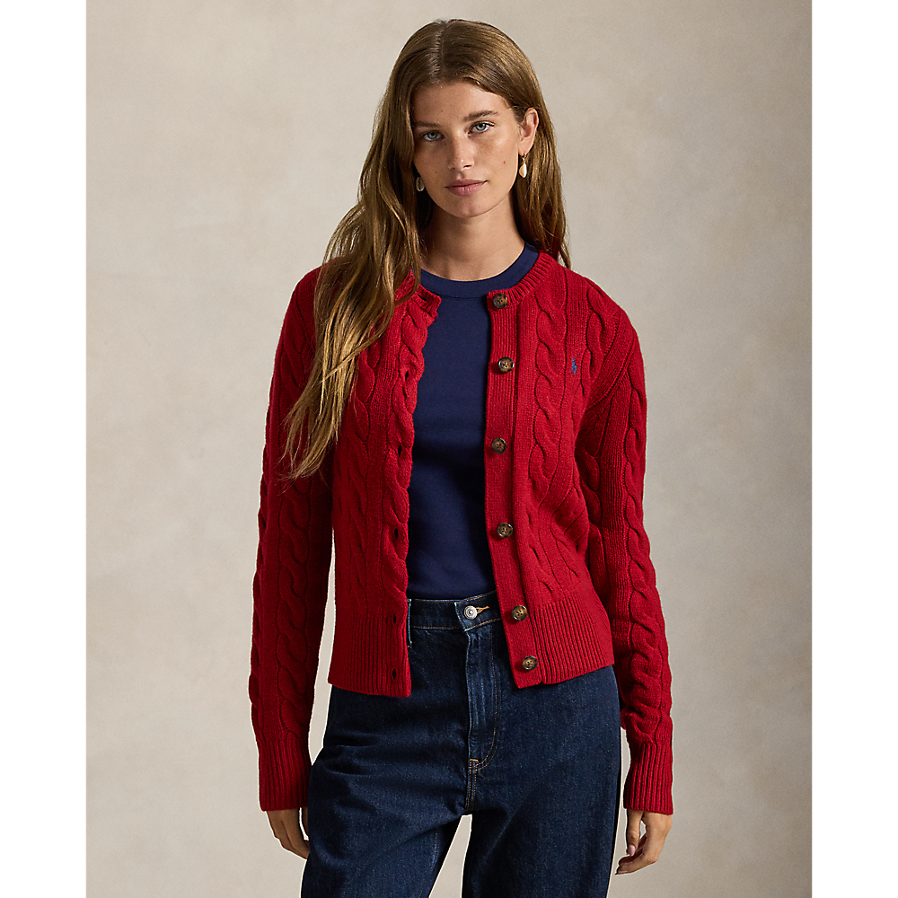 PRL Cable-Knit Wool-Cashmere Cardigan/Pulover 211972104013