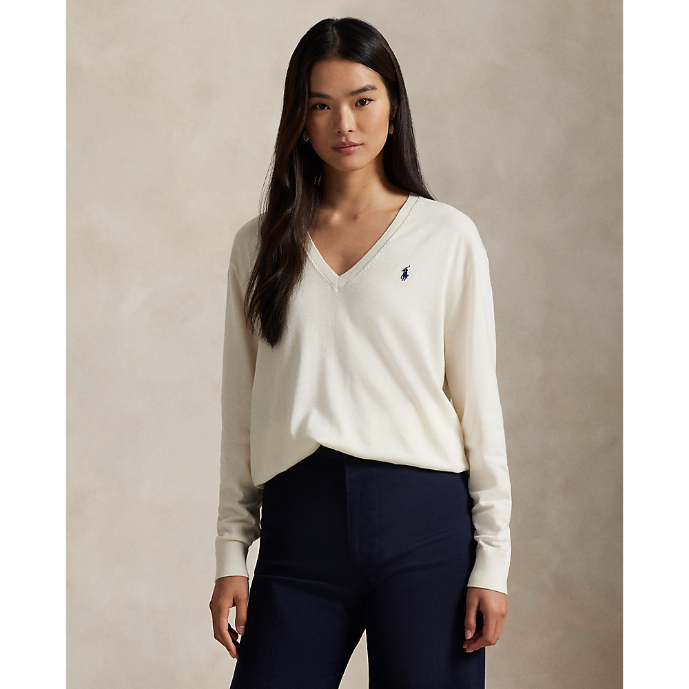 PRL Cotton V-Neck Sweater/Pulover 211972105002