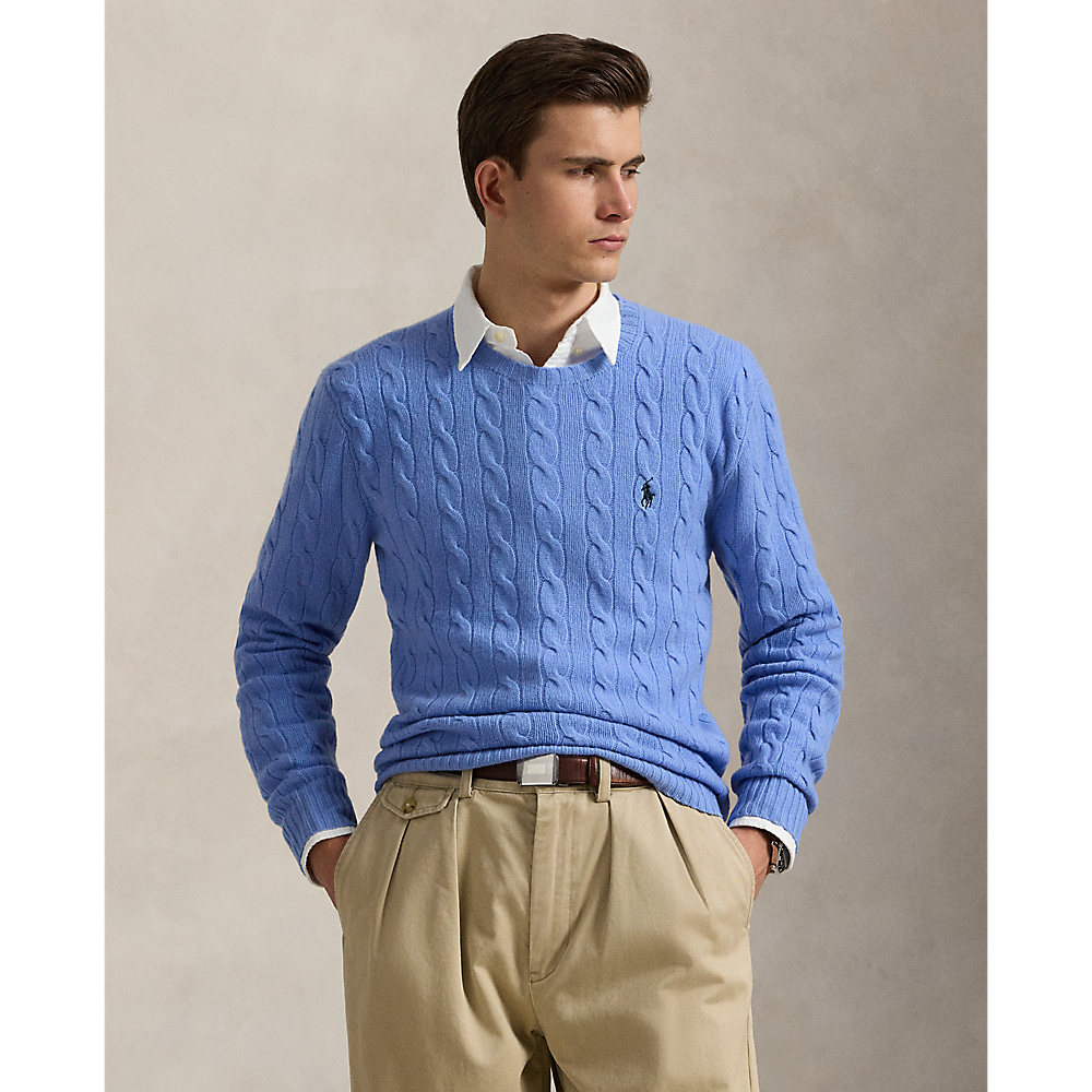 PRL Cable-Knit Wool-Cashmere Jumper/Pulover 710876762032