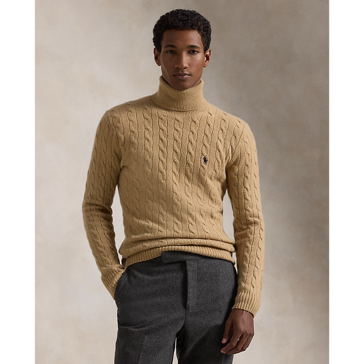 PRL Cable Wool-Cashmere Roll neck Jumper/Pulover 710876836006