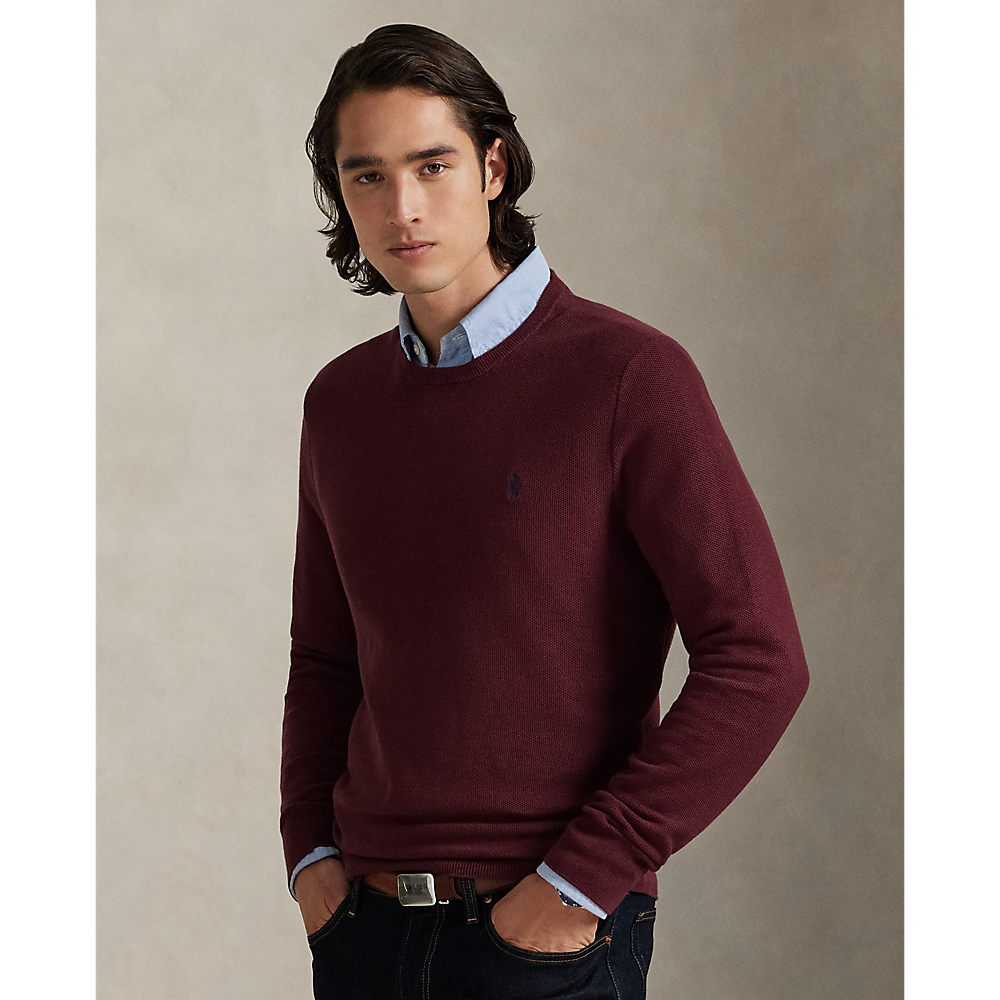 PRL Mesh-Knit Cotton Crewneck Jumper/Pulover 710918163520
