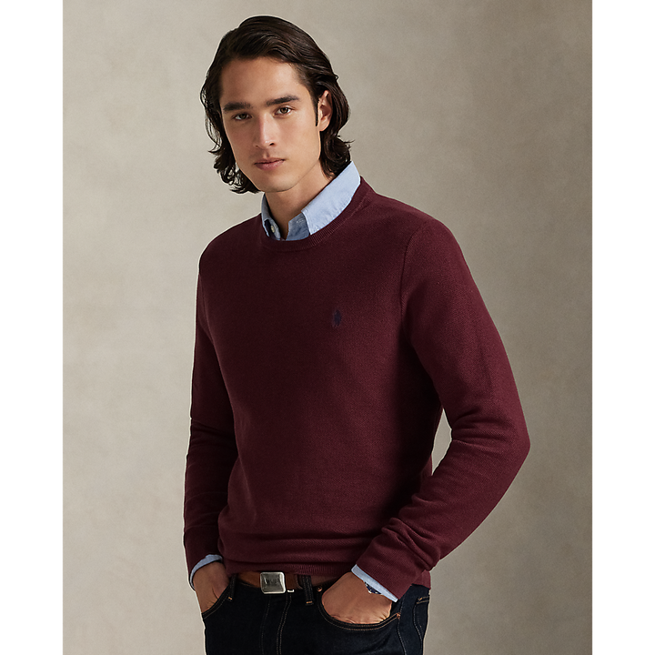 PRL Mesh-Knit Cotton Crewneck Jumper/Pulover 710918163520