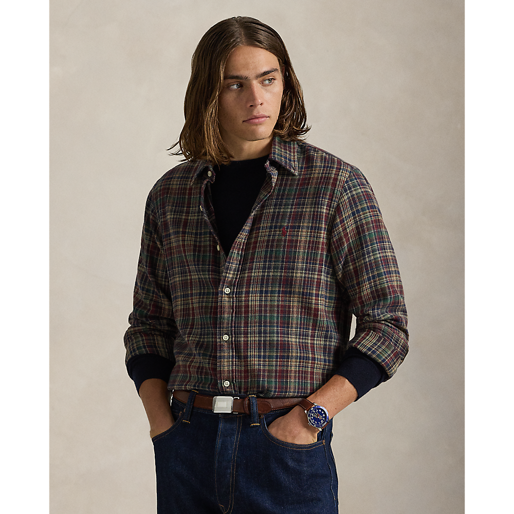 PRL Custom Fit Plaid Brushed Flannel Shirt/Košulja 710953355004