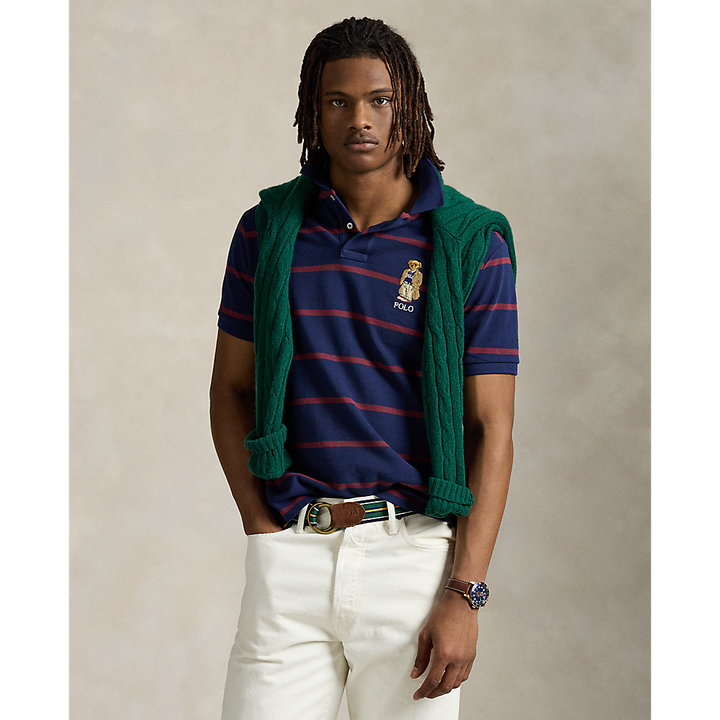 PRL Custom Slim Fit Bear Mesh Polo Shirt/Polo majica 710971839001