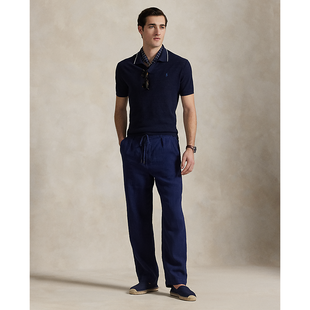 PRL Lateef Relaxed Fit Pleated Linen Trouser/Hlače 710971941001