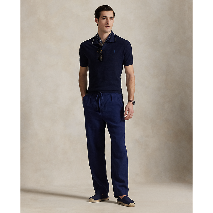 PRL Lateef Relaxed Fit Pleated Linen Trouser/Hlače 710971941001