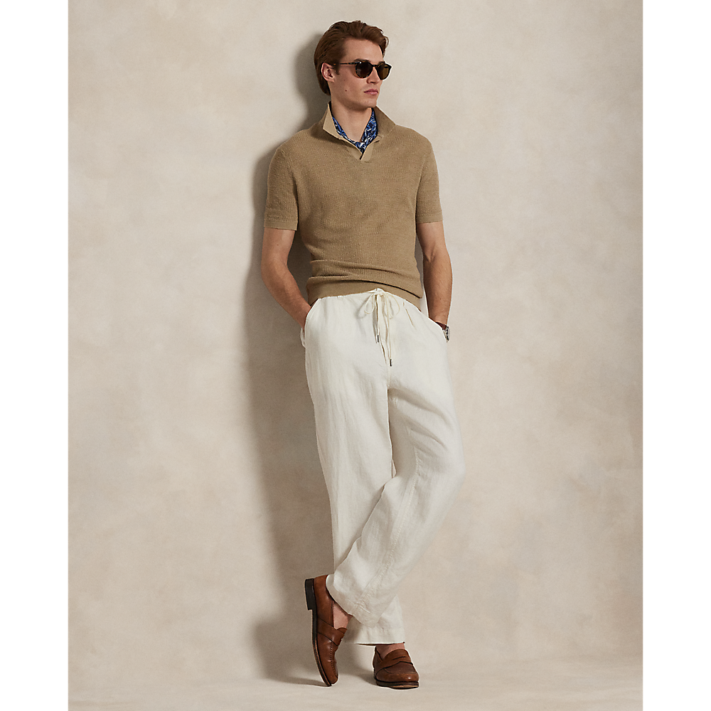 PRL Lateef Relaxed Fit Pleated Linen Trouser/Hlače 710971941002