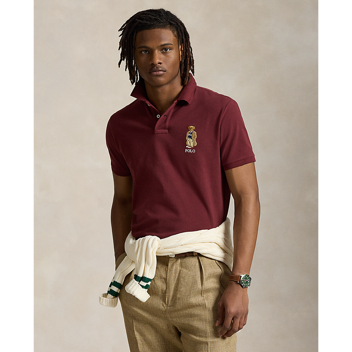 PRL Custom Slim Fit Bear Mesh Polo Shirt/Polo majica 710973159001