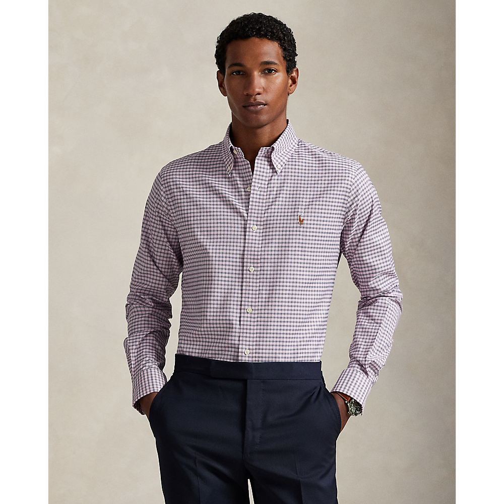 PRL Custom Fit Gingham Pinpoint Oxford Shirt/Košulja 712969014004