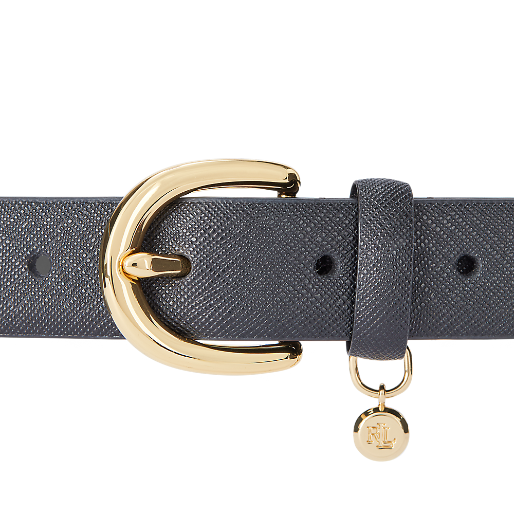 LRL Charm Crosshatch Leather Belt/Remen 412802952004