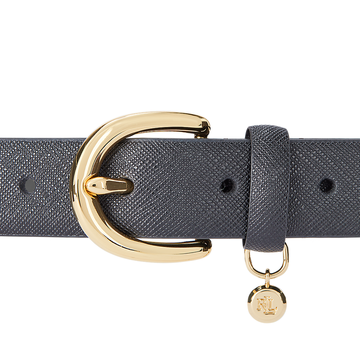 LRL Charm Crosshatch Leather Belt/Remen 412802952004