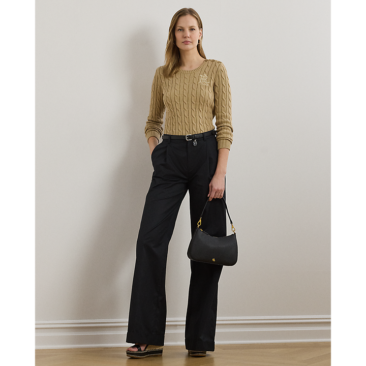 LRL Button-Trim Cable-Knit Cotton Jumper/Pulover 200932223005