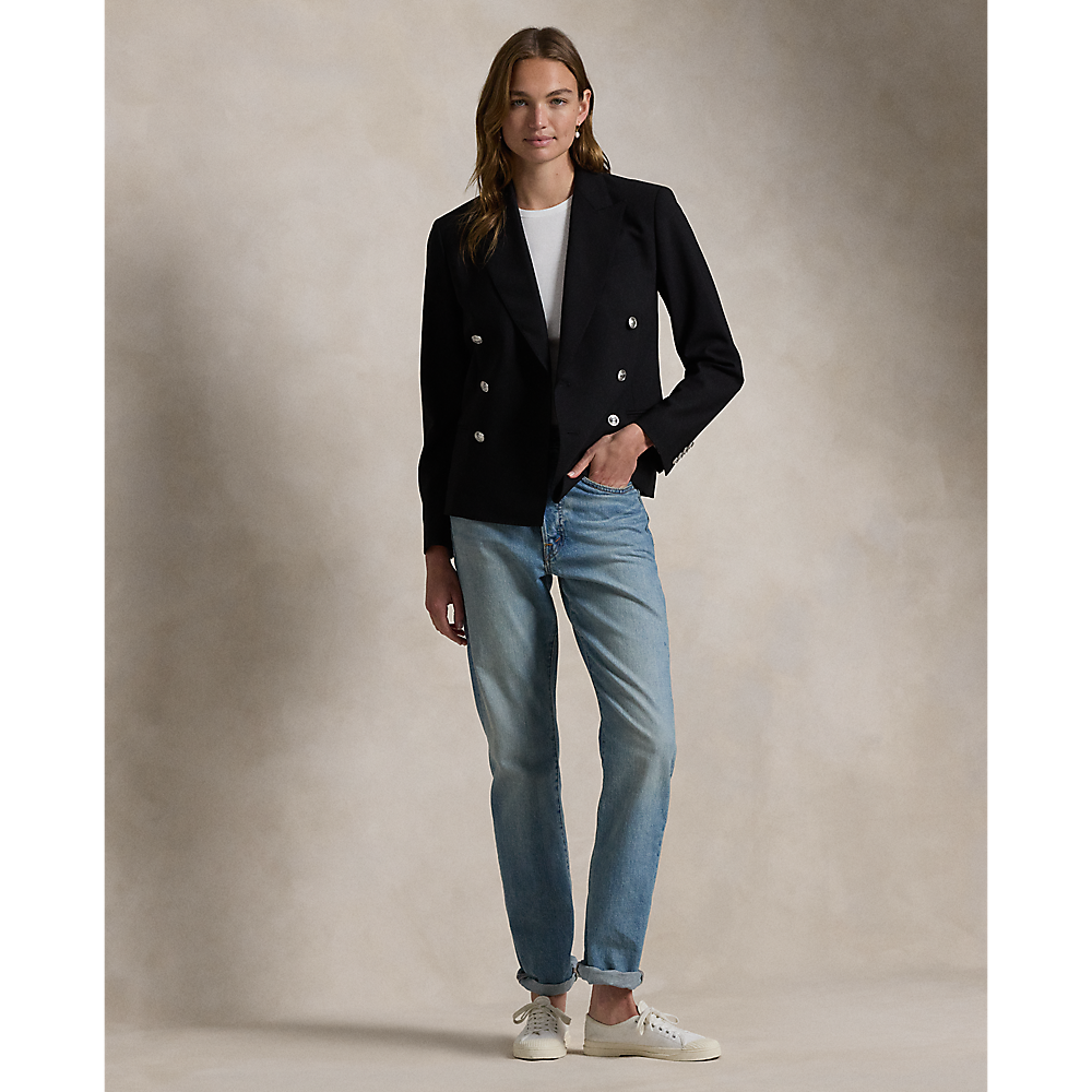 PRL Double-Breasted Stretch-Wool Blazer/Sako 211952571001