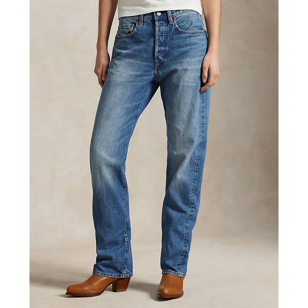 PRL High-Rise Relaxed Straight Jean/Traperice 211969410001